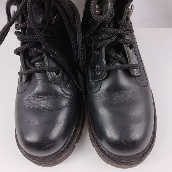 HARLEY DAVIDSON Leather Motorcycle Boots Mid Calf Combat Patch Women's 6.5 - Picture 6 of 15